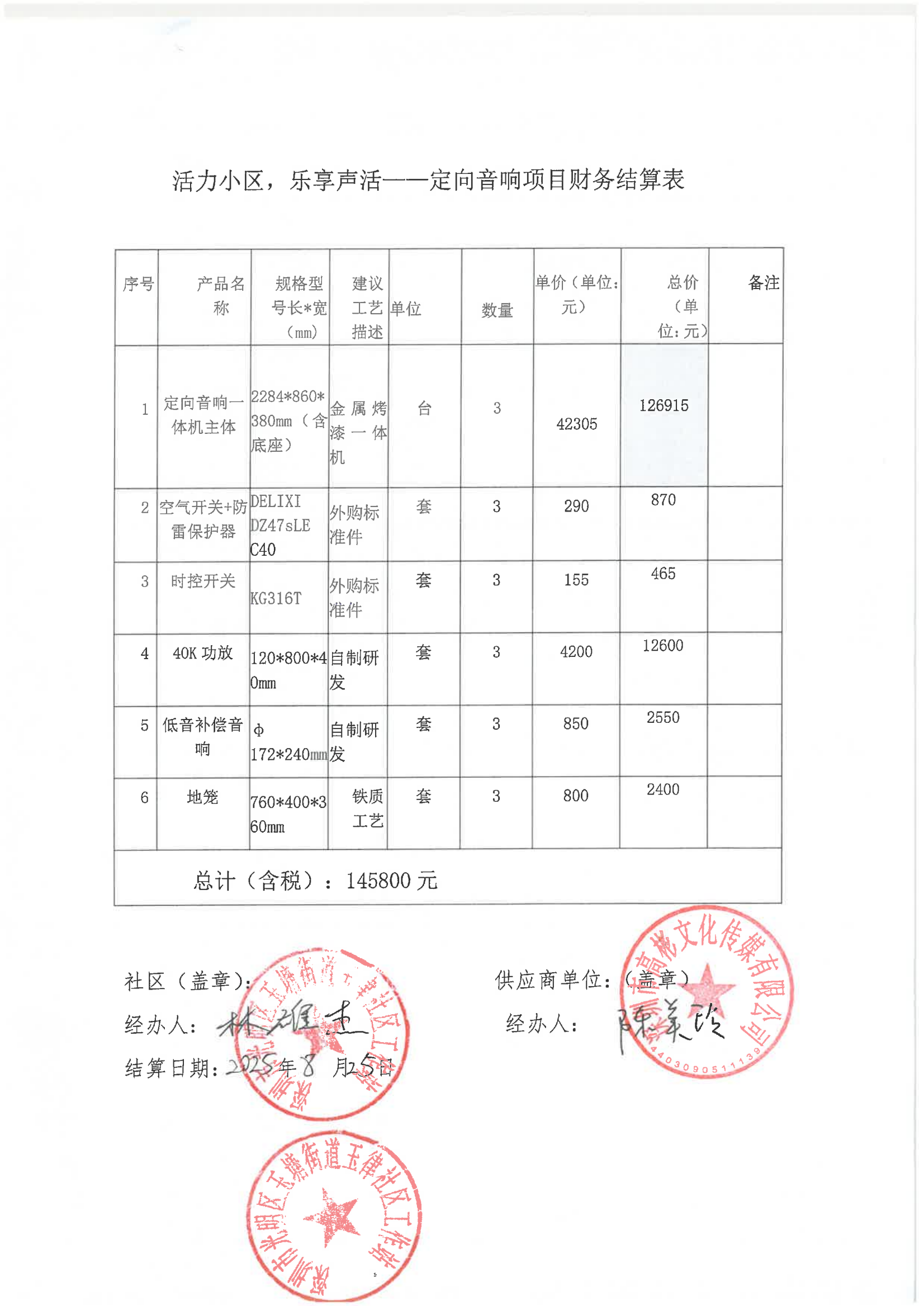 活力小区，乐享声活一一定向音响项目财务结算表.png
